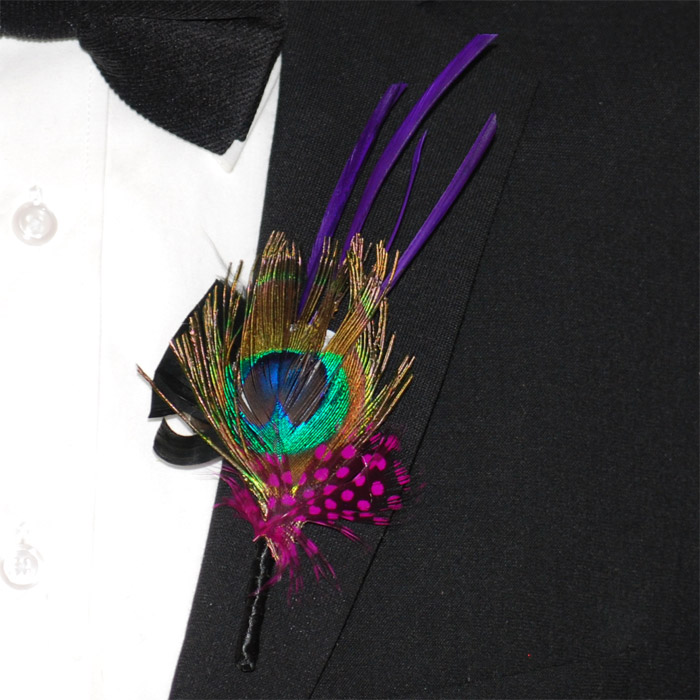 Corsage Påfågel