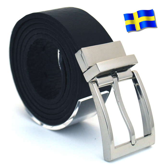Läderbälte Bull svart 35mm 851-SP1