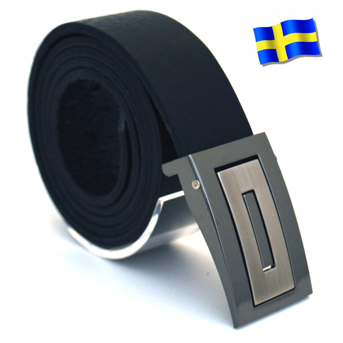 Läderbälte Bull svart 35mm 851-SP2