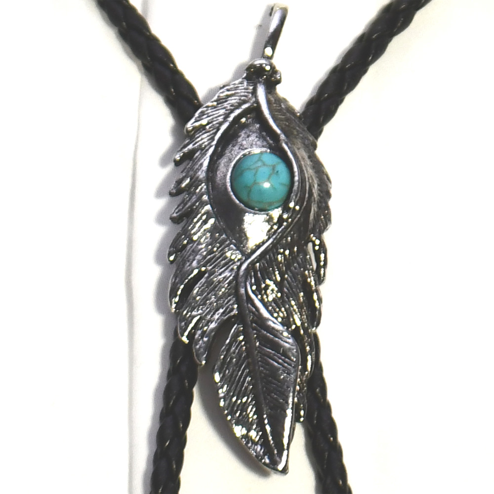 Bolotie FEATHER WITH STONE