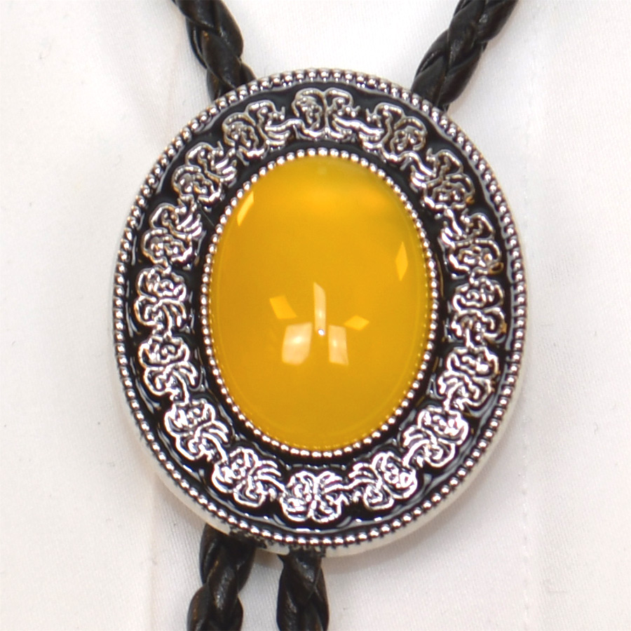 Bolotie OVAL YELLOW  MEDALLION