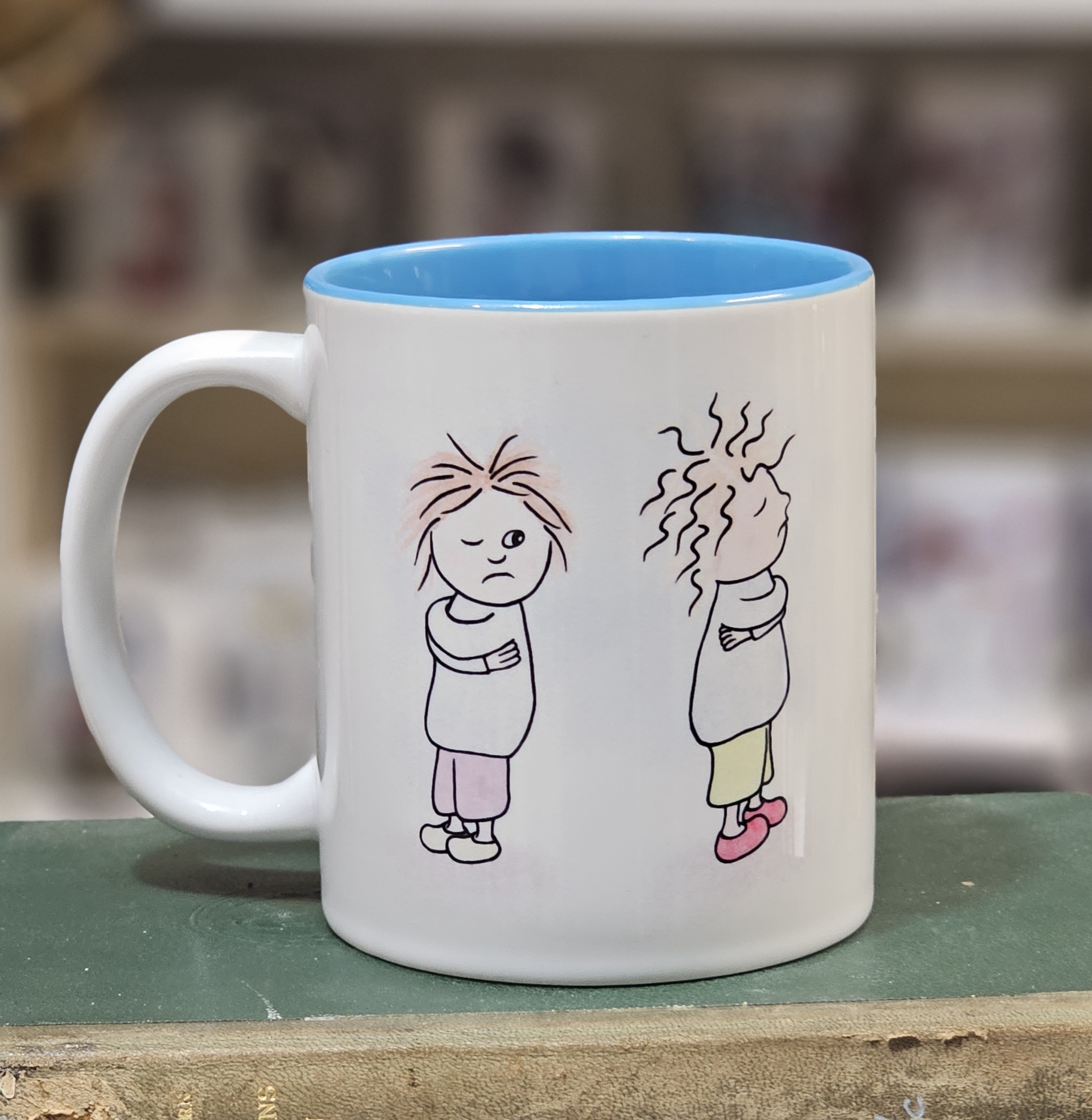 Mugg med ljusblå insida - Durå!