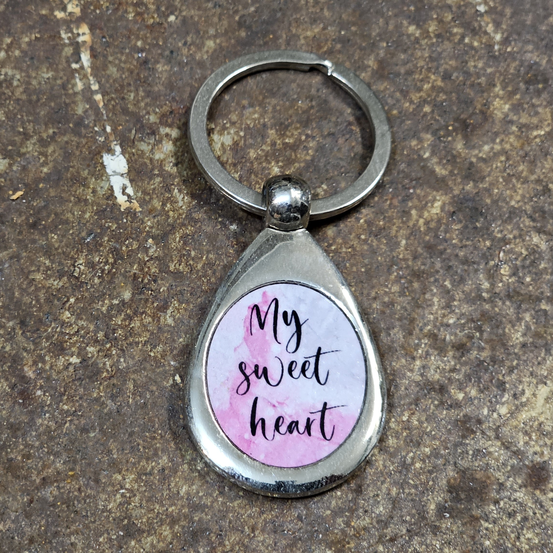 Nyckelring, droppformad - My sweet heart