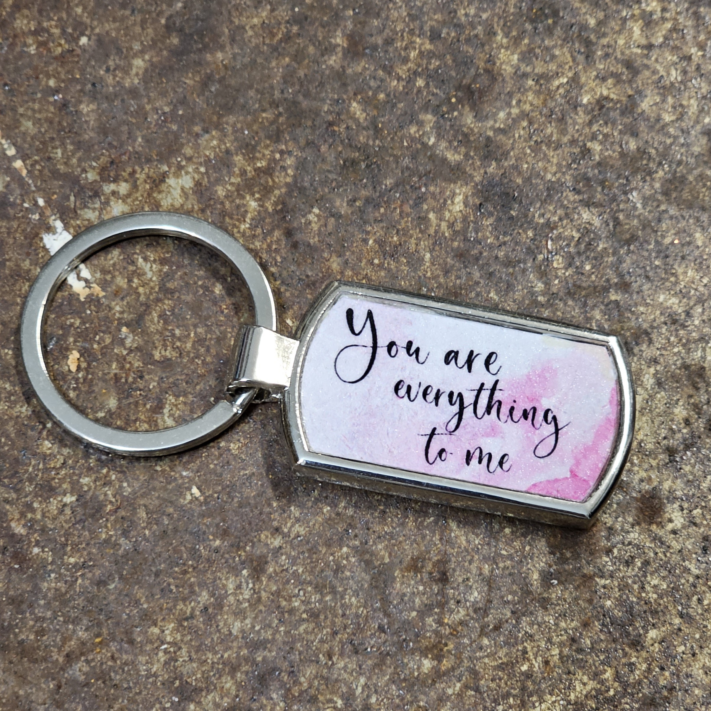 Nyckelring, rektangulär - You are everything to me