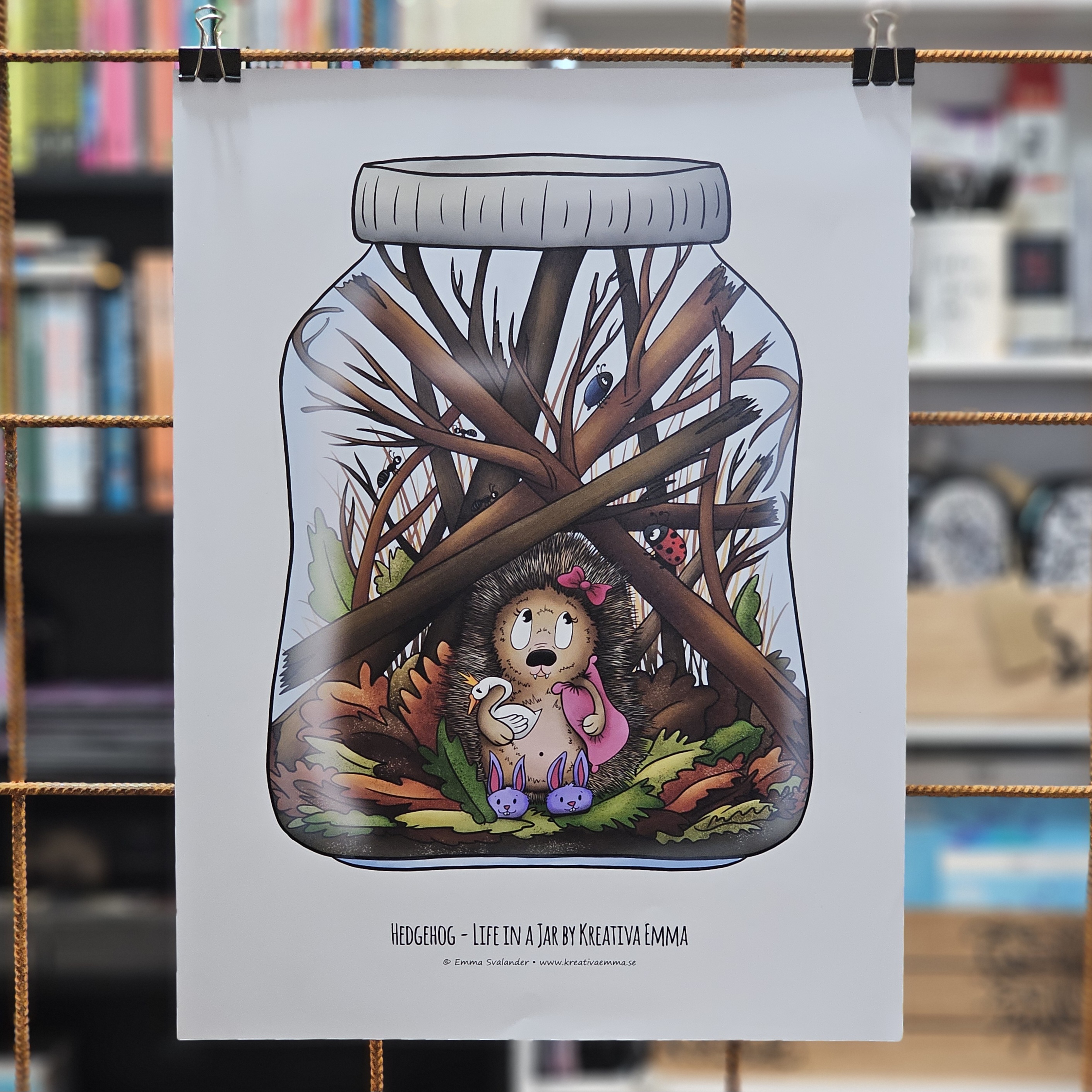 Affisch - Life in a jar, Hedgehog