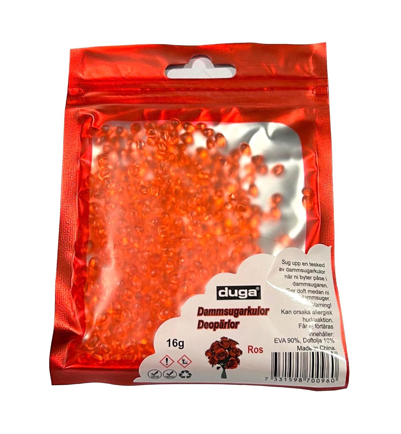 Dammsugarkulor Deopärlor Doft Ros