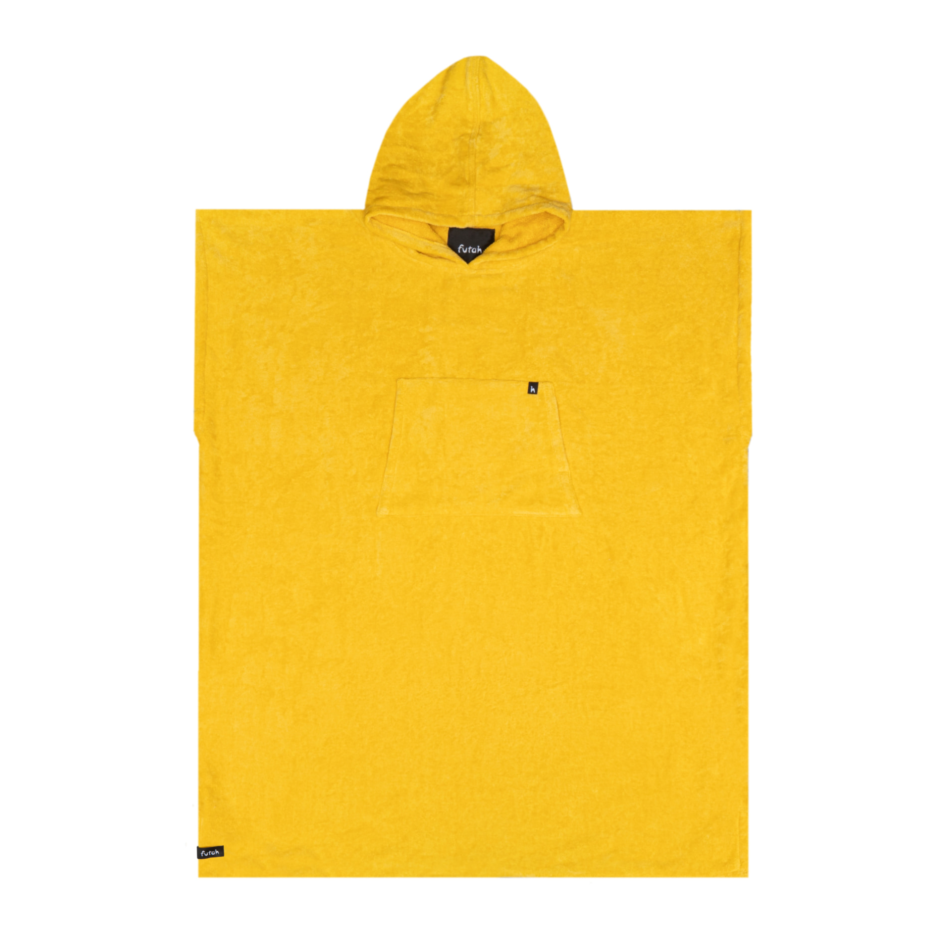 Badponcho/Ombytesponcho Ericeira gul. Ekologisk bomullsfrotte.