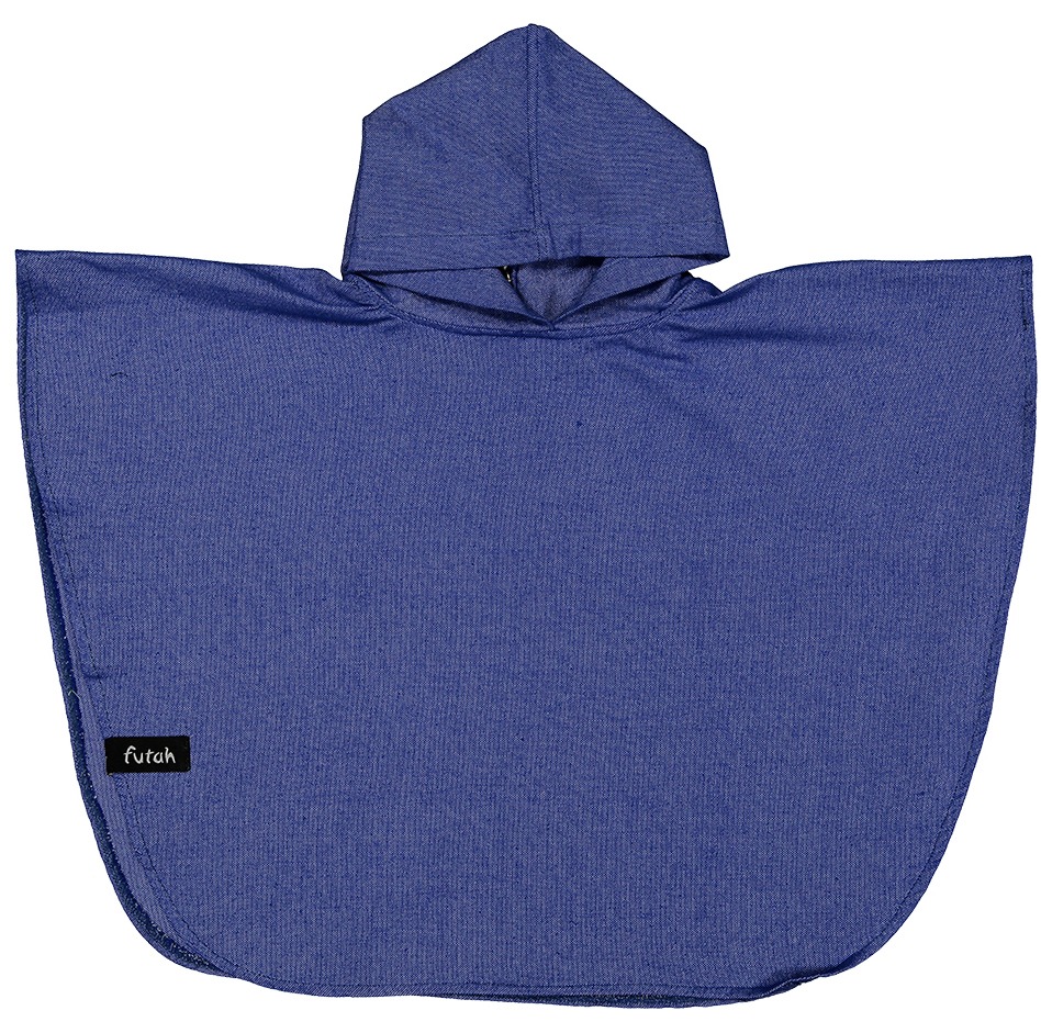 Badponcho/ombytesponcho baby ca 1-3år. Ericeira blå.