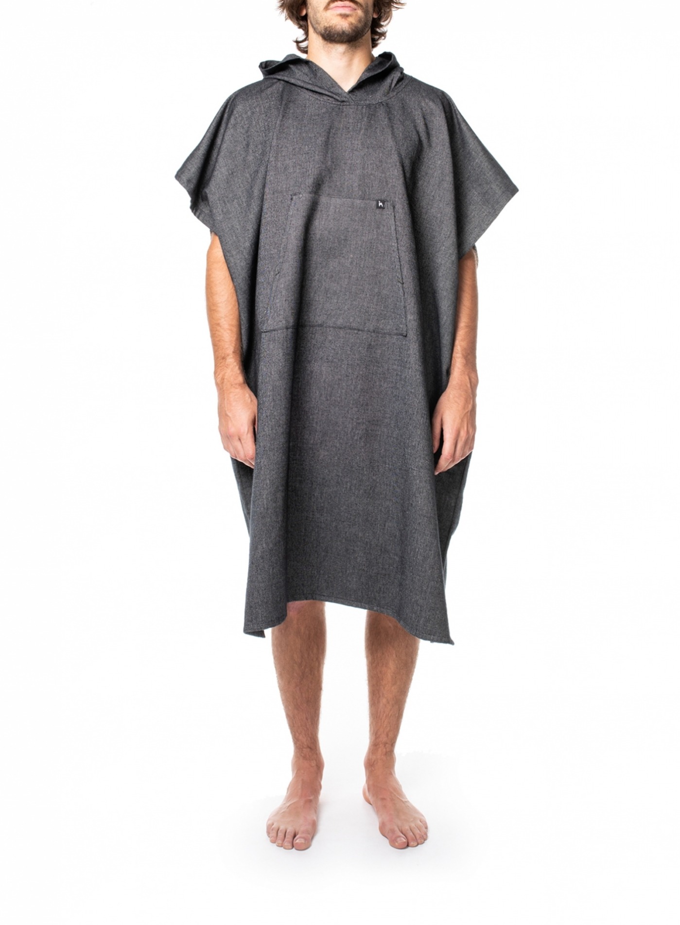Badponcho /strandponcho Ericeira Svart.