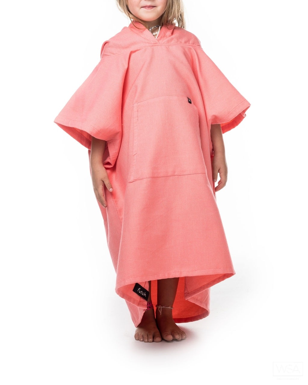 Badponcho Ericeira Kids Korall. Ca 4-8 år.