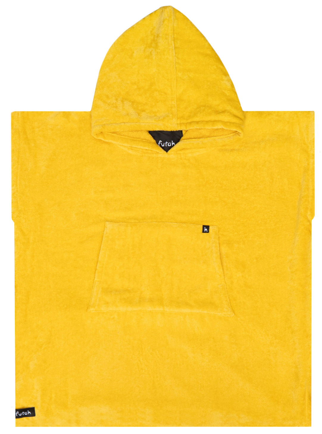 Badponcho/Ombytesponcho. Ericeira gul frotte. Barn 4-8 år.