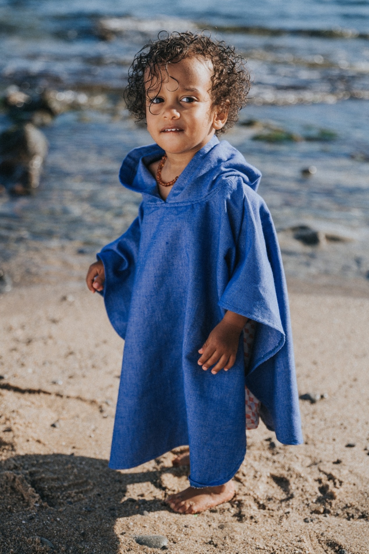 Badponcho/strandponcho Ericeira Blå