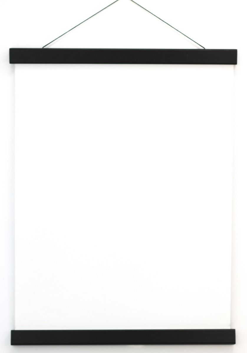 Poster Hanger Trä Svart 80cm