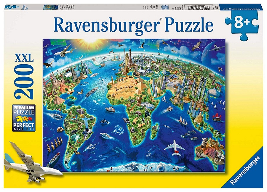 Map of the World Landmarks Pussel 200 bitar