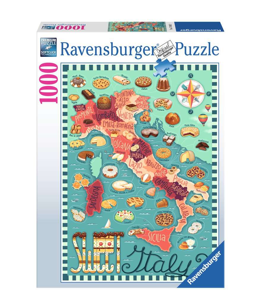 Map of Italy - Sweet Pussel 1000 bitar