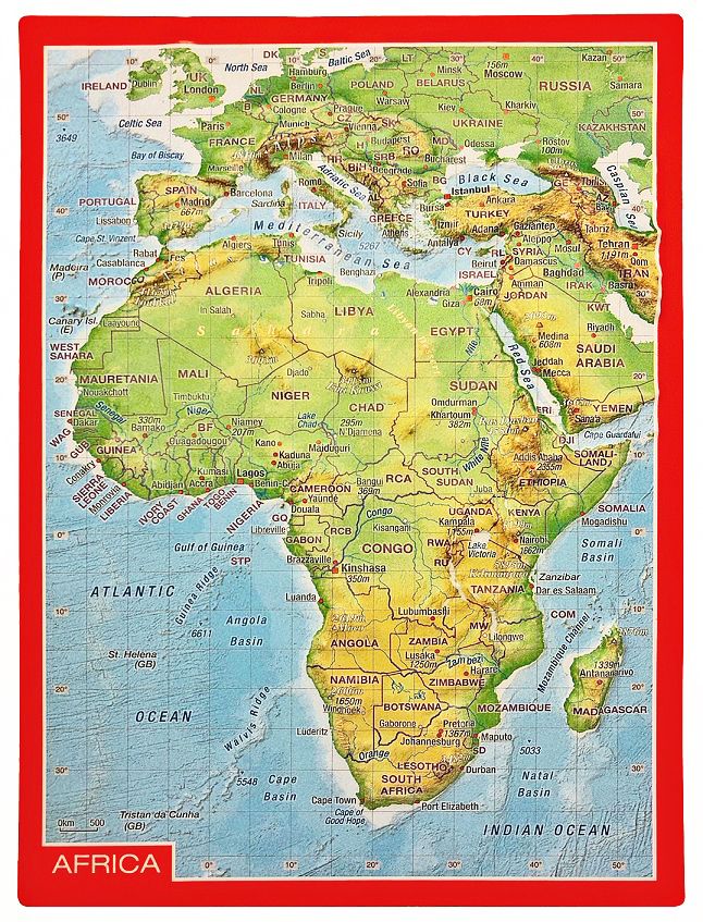 Afrika Relief vykort