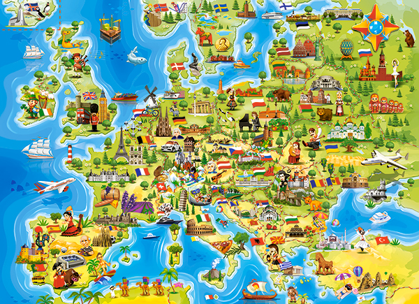 Map of Europe Pussel 100 bitar