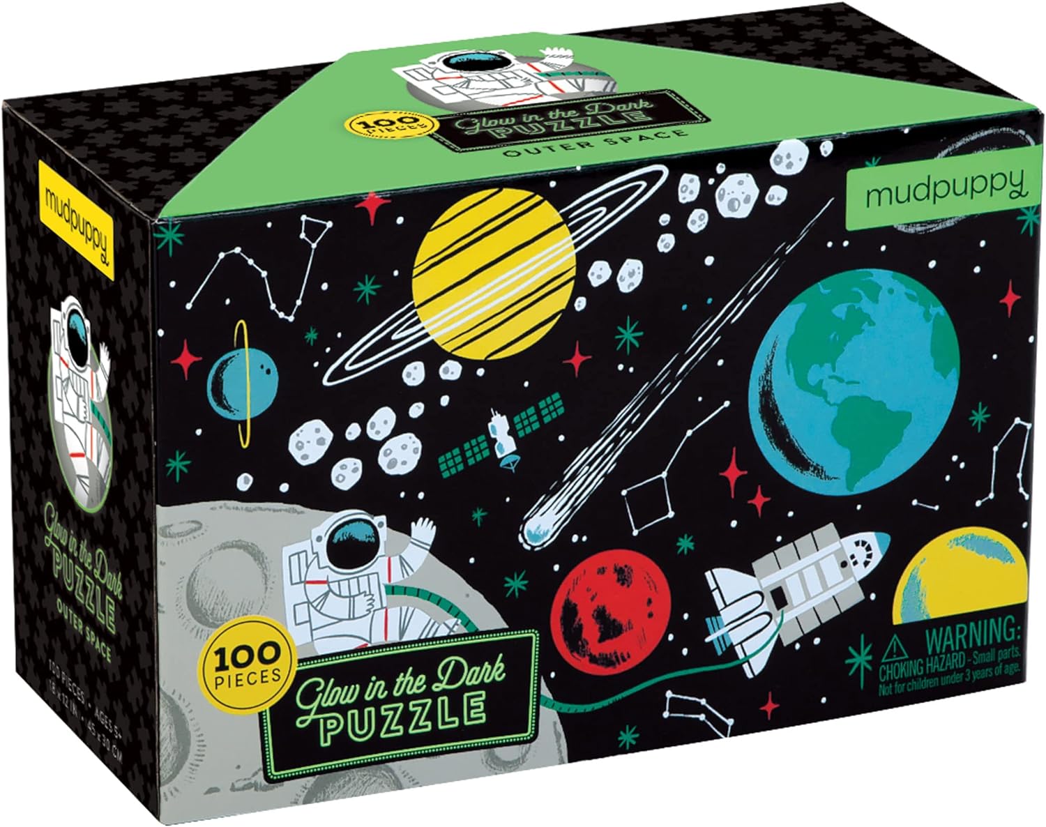 Outer Space Glow in the Dark Pussel 100 bitar