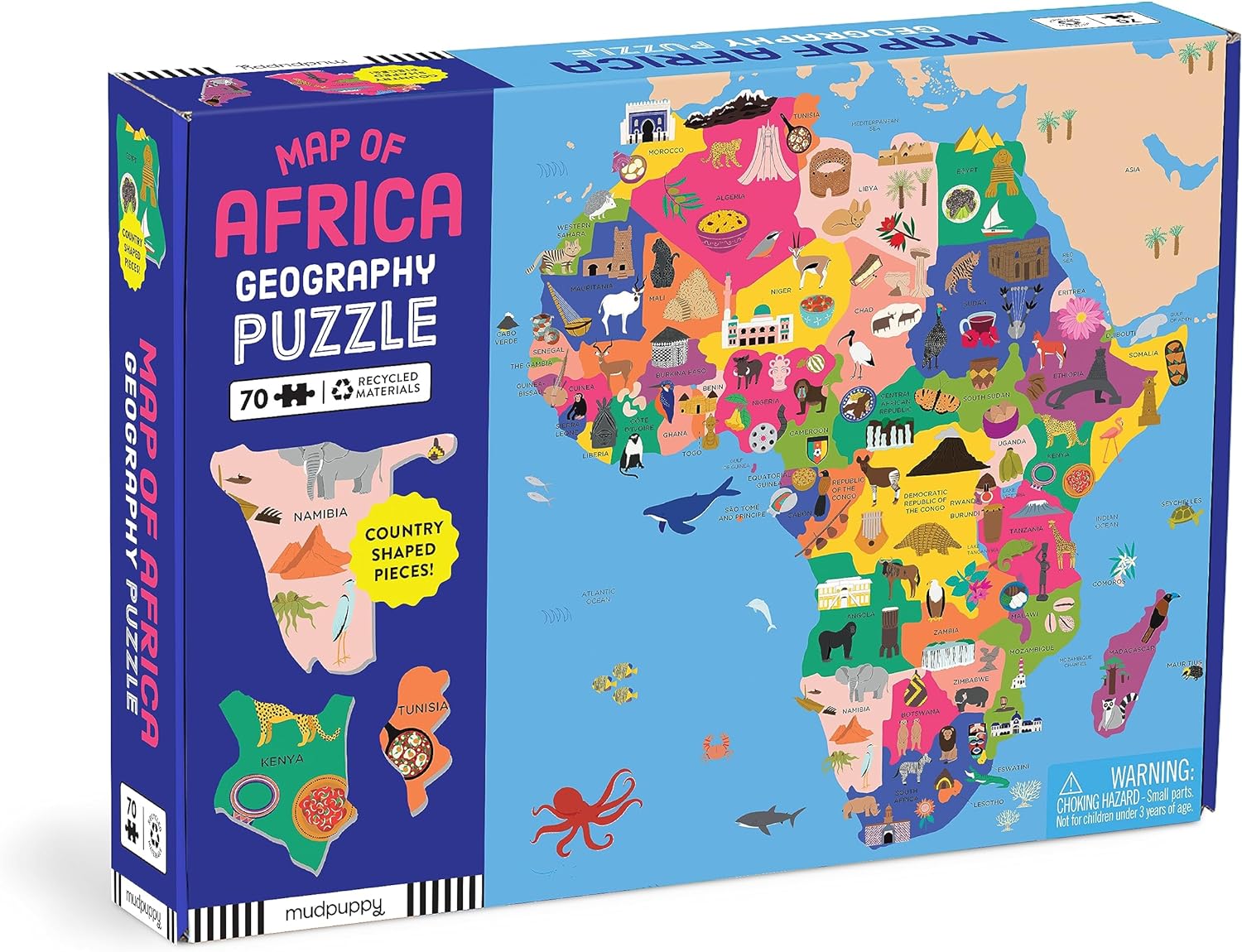 Map of Africa Pussel 70 bitar
