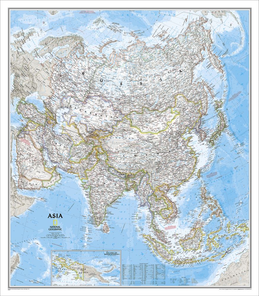 Asien väggkarta NGS 84x96cm