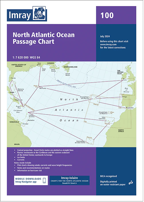 Chart 100 North Atlantic Ocean Passage Chart