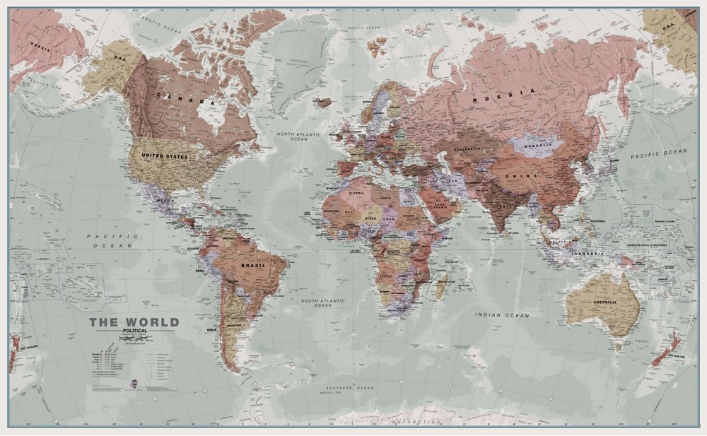 Världen MapsInt. Executive 1:30milj (POL) 136x84cm