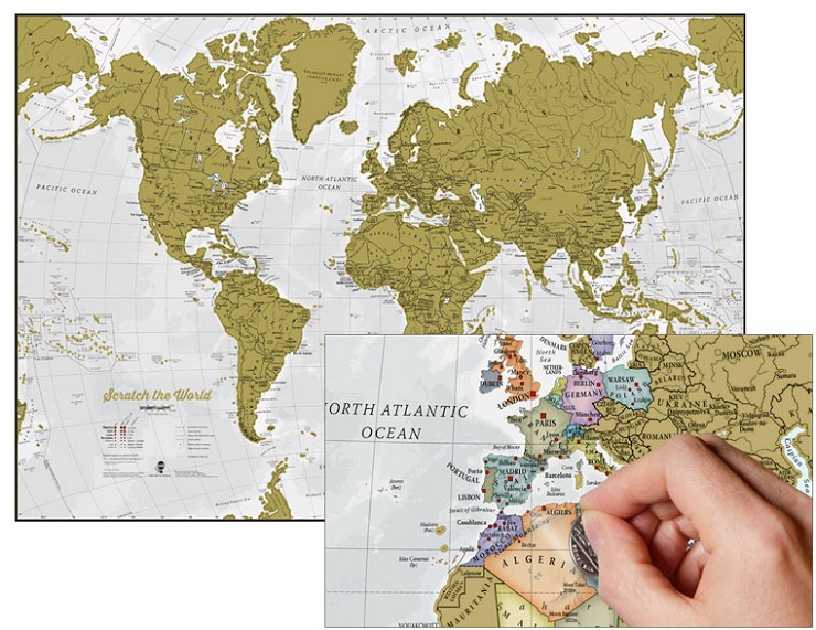 Scratch Världen Maps International