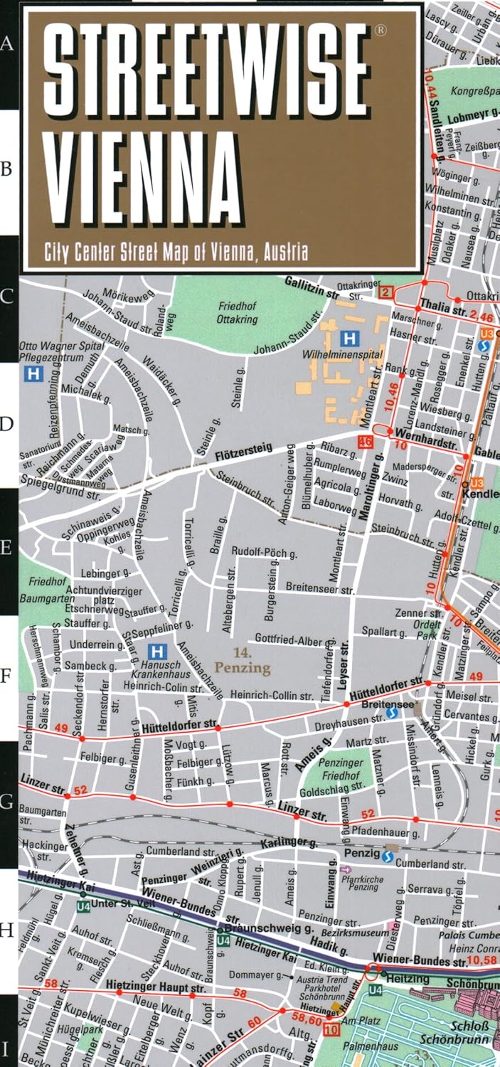 Wien stadskarta Streetwise