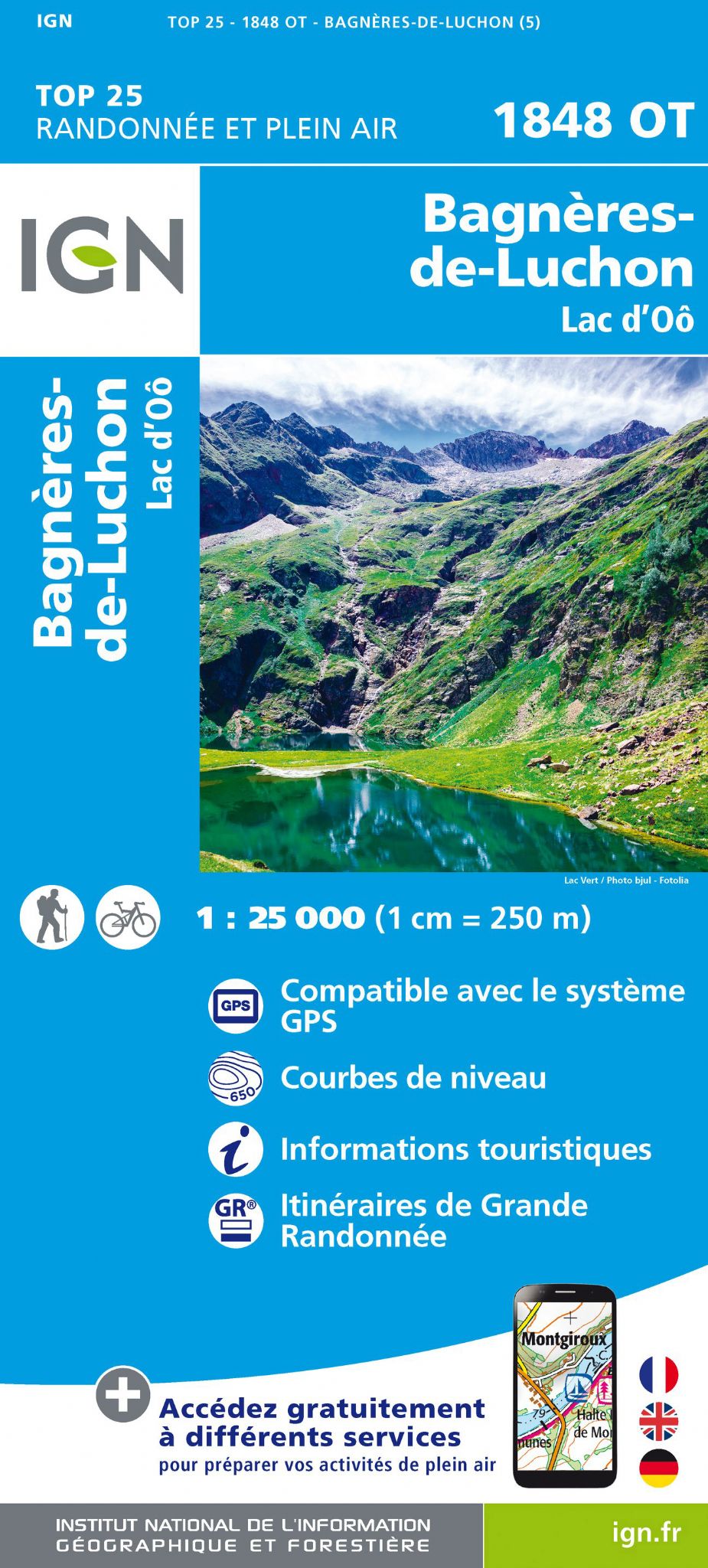 Bagnères-de-Luchon IGN1848OT Top25 IGN