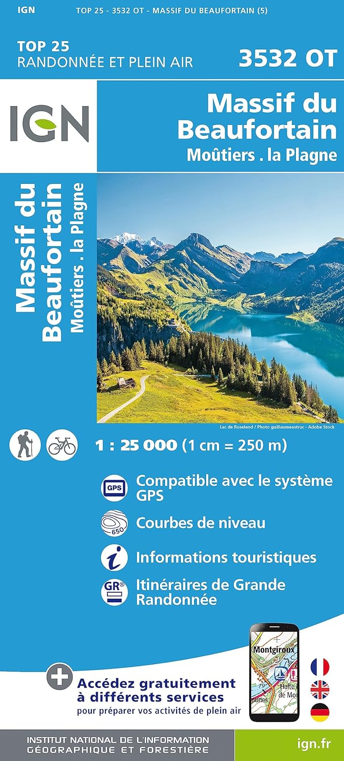 Massif du Beaufortain 3532OT Top25 IGN
