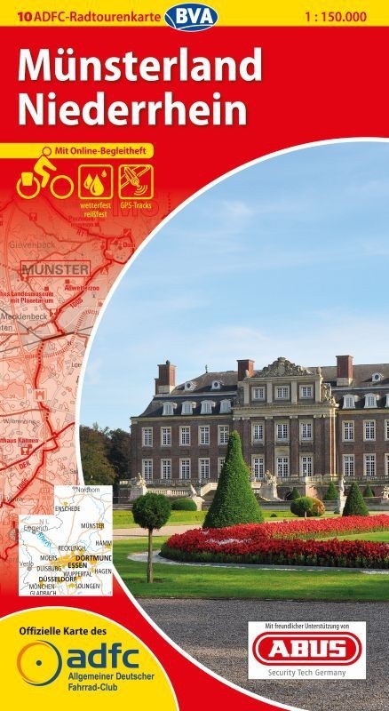 10 Cykelkarta Tyskland Münsterland-Niederrhein 1:150.000