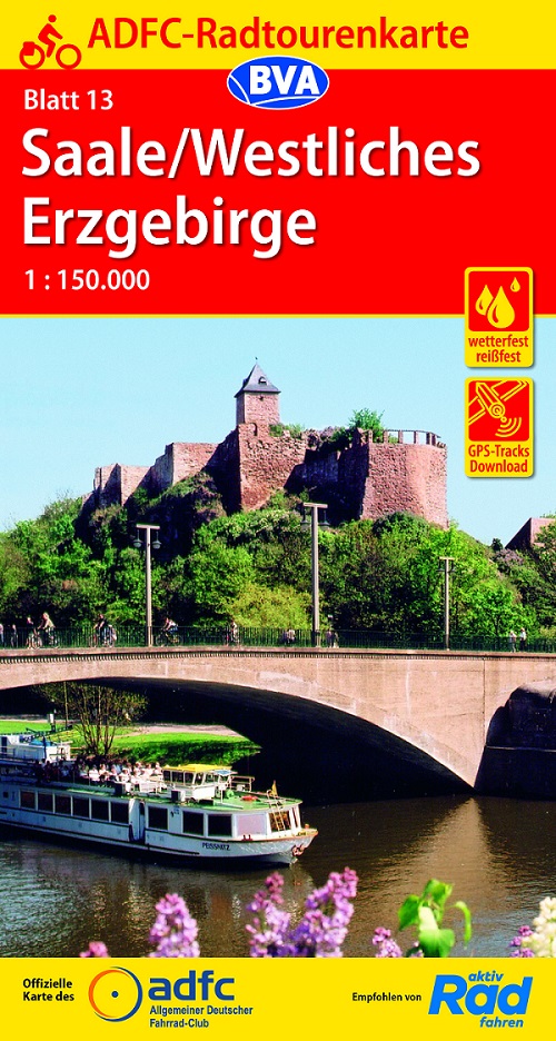 13 Cykelkarta Tyskland Saale-Westliches Erzgebirge 1:150.000