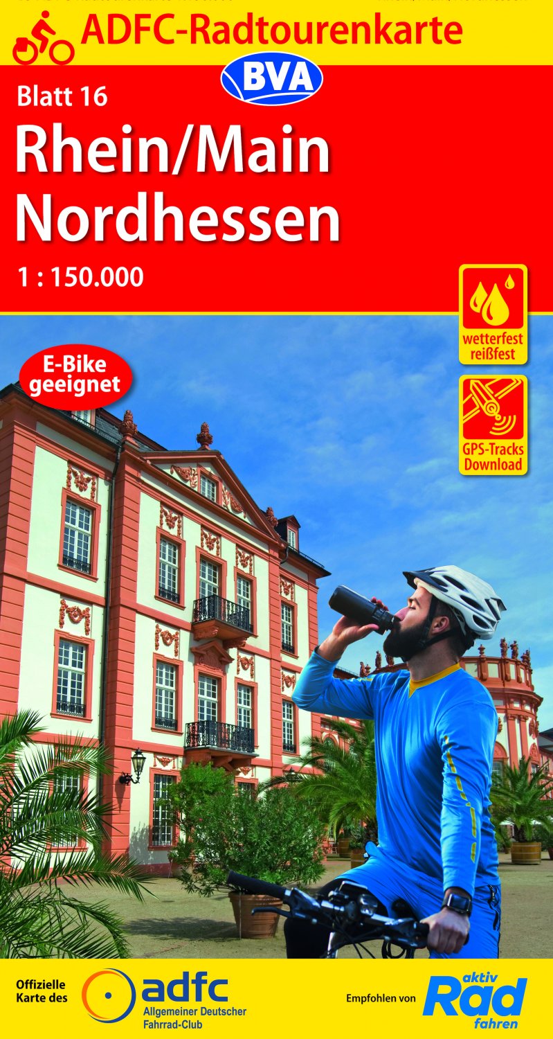 16 Cykelkarta Tyskland Rhein-Main-Nordhessen 1:150.000