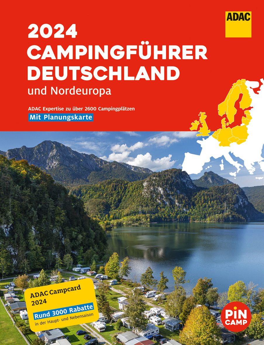 Campingführer Tyskland Norra Europa ADAC 2024