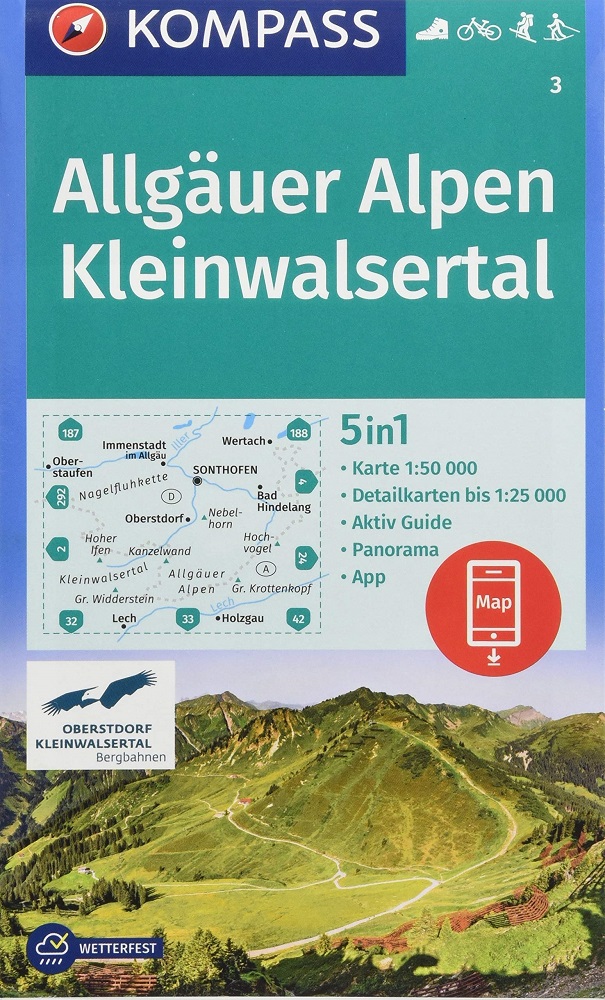 3 Kompass Wanderkarte