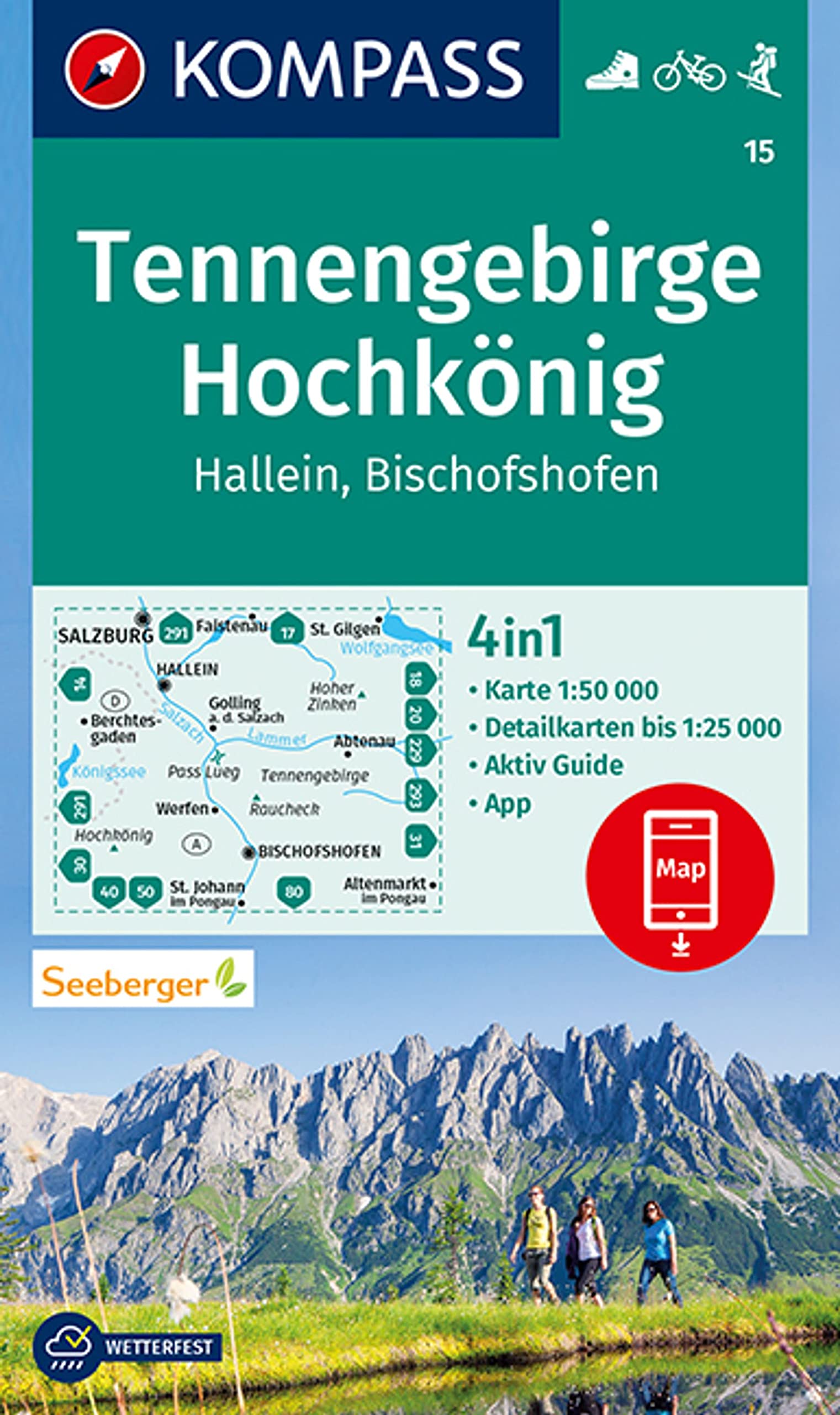 15 Kompass Wanderkarte