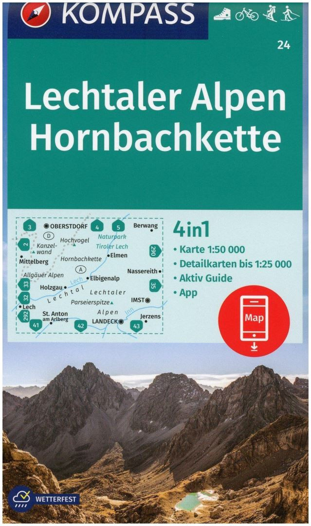 24 Kompass Wanderkarte