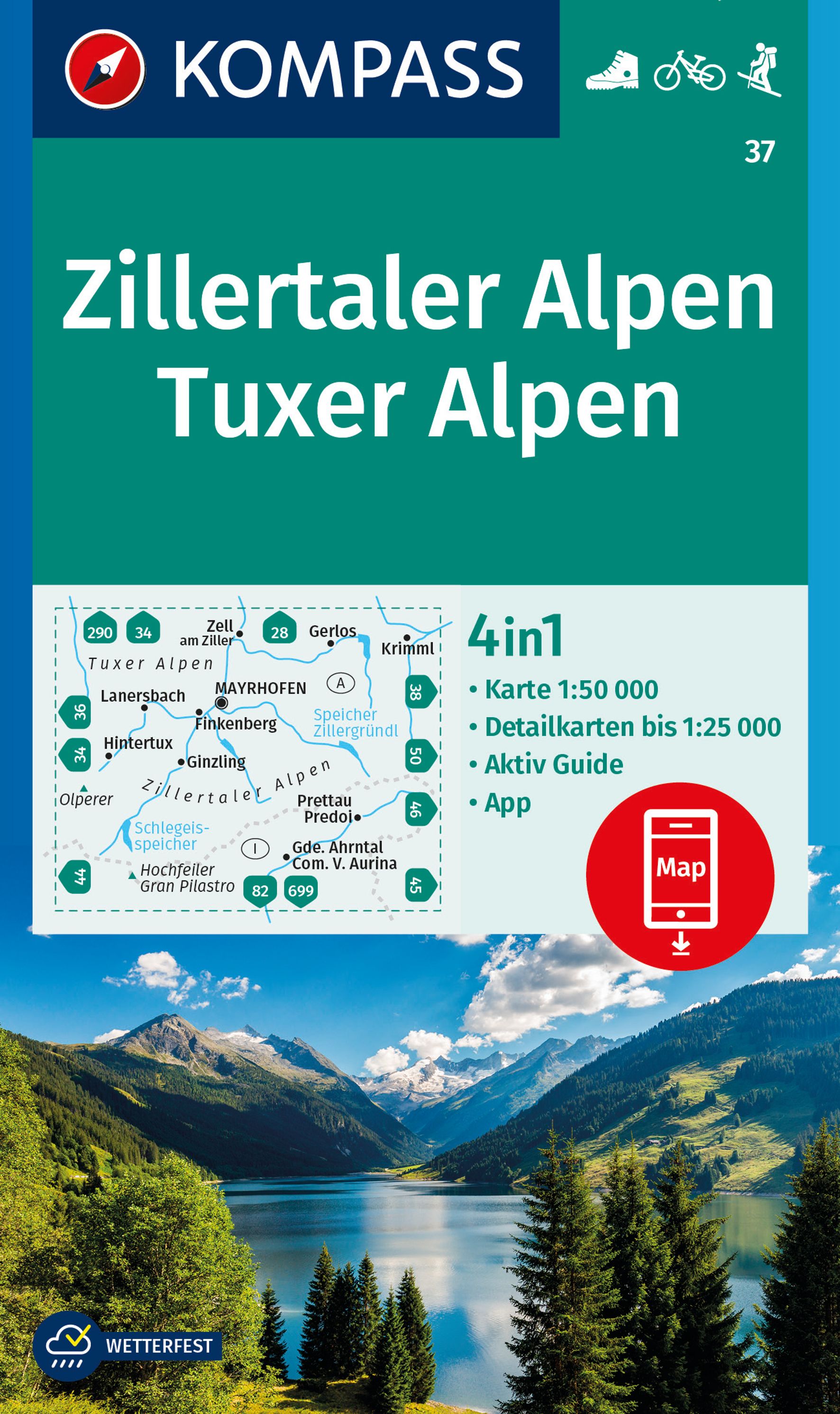 37 Kompass Wanderkarte