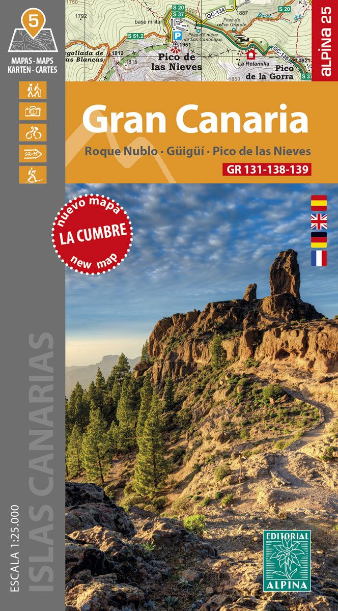 Gran Canaria set om 5 kartor
