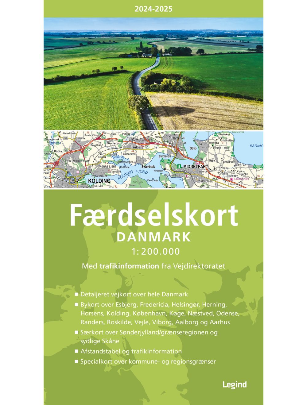 Danmark Atlas Faerdselkort 2024-2025
