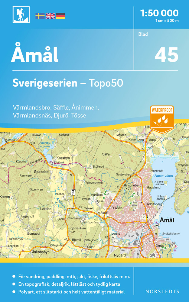 45 Åmål Sverigeserien 1:50 000
