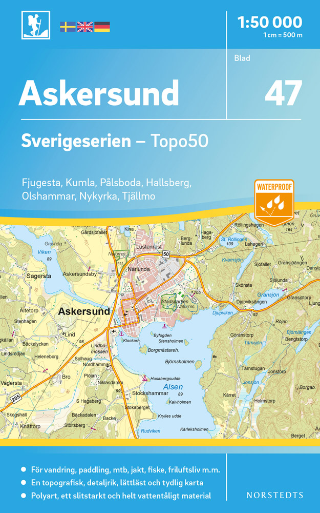 47 Askersund Sverigeserien 1:50 000