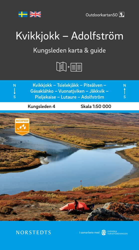 Kungsleden 4 Kvikkjokk Adolfström karta och guide Outdoorkartan