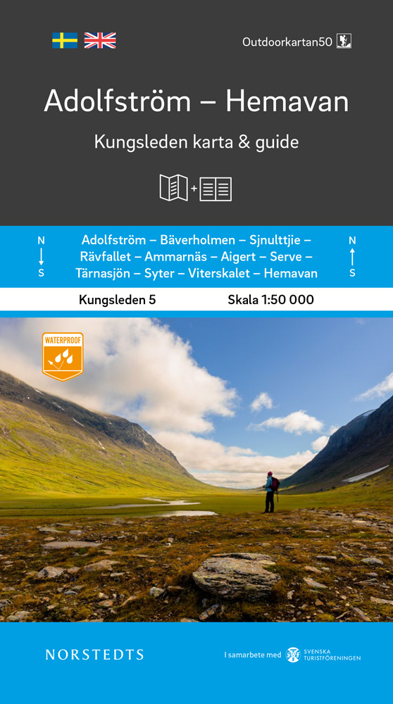 Kungsleden 5 Adolfström Hemavan karta och guide Outdoorkartan
