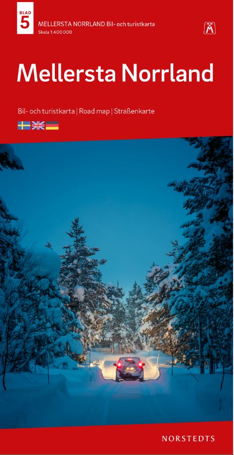 5 Mellersta Norrland Bil och turistkarta