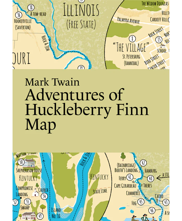 Adventures of Huckleberry Finn Map - Literary Map