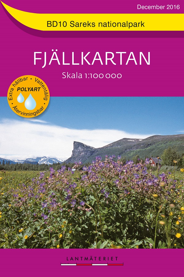 BD10 Sareks Nationalpark Fjällkarta