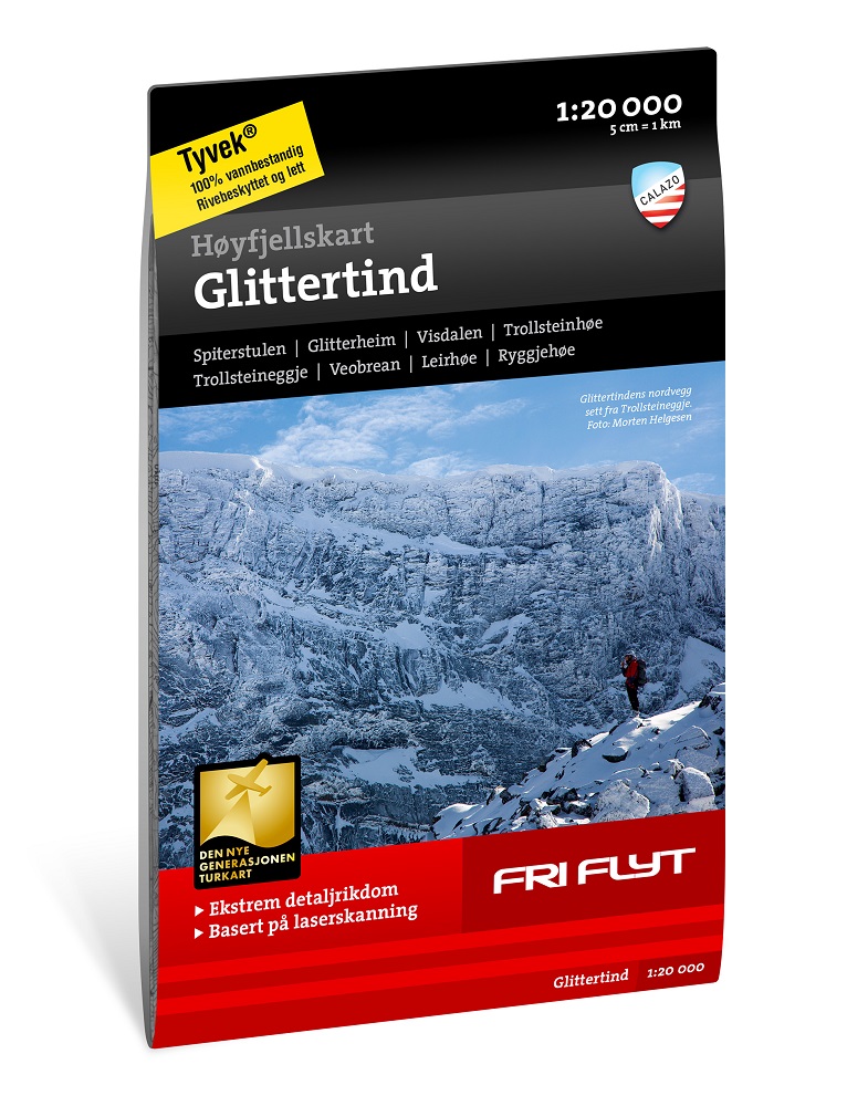Glittertind Högfjällskarta Calazo