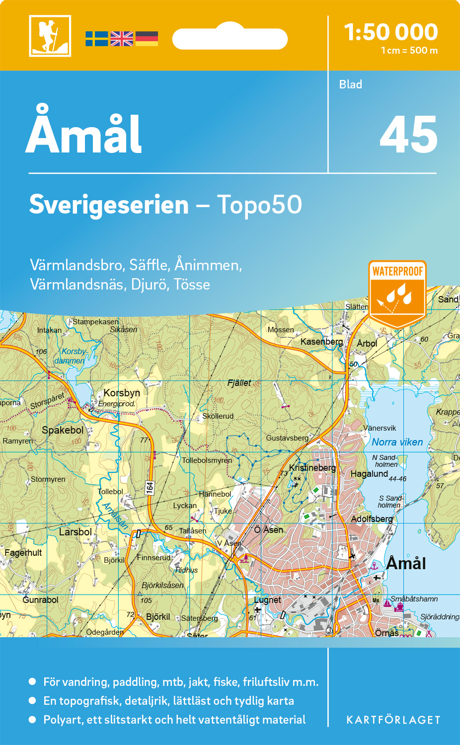 45 Åmål Sverigeserien 1:50 000