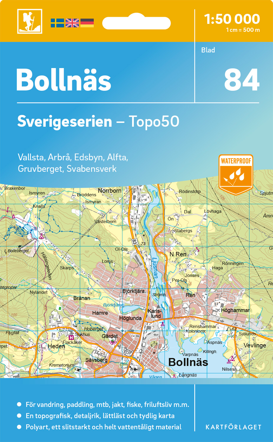 84 Bollnäs Sverigeserien 1:50 000